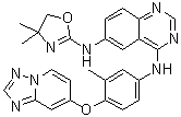 N6-(4,5-二氫-4,4-二甲基-2-噁唑)-N4-[3-甲基-4-([1,2,4]噻唑并[1,5-a]吡啶-7-基氧基)苯基]-4,6-喹唑啉二胺結(jié)構(gòu)式_937263-43-9結(jié)構(gòu)式