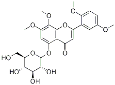 2-(2,5-二甲氧基苯基)-5-(BETA-D-吡喃葡萄糖基氧基)-7,8-二甲氧基-4H-1-苯并吡喃-4-酮結(jié)構(gòu)式_942626-75-7結(jié)構(gòu)式