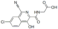 Glycine, n-[(7-chloro-1-cyano-4-hydroxy-3-isoquinolinyl)carbonyl]- Structure,945739-70-8Structure