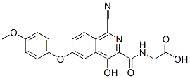 Glycine, n-[[1-cyano-4-hydroxy-6-(4-methoxyphenoxy)-3-isoquinolinyl]carbonyl]- Structure,945739-76-4Structure