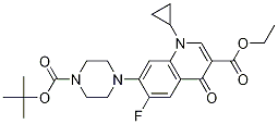 7-(4-(叔丁氧基羰基)哌嗪-1-基)-1-環(huán)丙基-6-氟-4-氧代-1,4-二氫喹啉-3-羧酸乙酯結(jié)構式_952653-63-3結(jié)構式