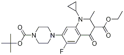 Ethyl7-(4-(tert-butoxycarbonyl)piperazin-1-yl)-1-cyclopropyl-6-fluoro-2-methyl-4-oxo-1,2,3,4-tetrahydroquinoline-3-carboxylate Structure,952653-69-9Structure