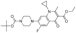 7-(4-(叔丁氧基羰基)哌嗪-1-基)-1-環(huán)丙基-6-氟-2-甲基-4-氧代-1,4-二氫喹啉-3-羧酸乙酯結(jié)構(gòu)式_952653-71-3結(jié)構(gòu)式