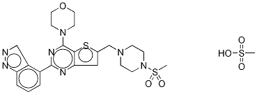 4-[2-(1H-indazol-4-yl)-6-[(4-methylsulfonylpiperazin-1-yl)methyl]thieno[3,2-d]pyrimidin-4-yl]morpholine Structure,957054-33-0Structure