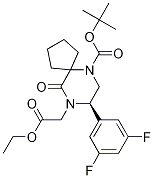 (R)-tert-butyl 8-(3,5-difluorophenyl)-9-(2-ethoxy-2-oxoethyl)-10-oxo-6,9-diazaspiro[4.5]decane-6-carboxylate Structure,957122-11-1Structure