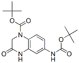 1(2H)-Quinoxalinecarboxylic acid, 6-[[(1,1-dimethylethoxy)carbonyl]amino]-3,4-dihydro-3-oxo-,1,1-dimethylethyl ester Structure,959246-52-7Structure