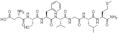 L-alpha-天冬氨酰-L-絲氨酰-L-苯丙氨酰-L-纈氨酰甘氨酰-L-亮氨酰-L-蛋氨酰胺結構式_97559-35-8結構式