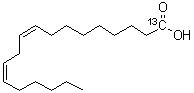 (Z,Z)-9,12-十八碳二烯-1-酸(羧基碳-13)結(jié)構(gòu)式_98353-71-0結(jié)構(gòu)式