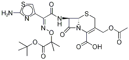 7Beta-[(z)-2-(2-aminothiazol-4-yl)-2-(1-carboxy-1-methylethoxyimino)acetamido]-3-acetoxymethyl-3-cephem-4-carboxylic acid tert-butyl ester Structure,98382-95-7Structure