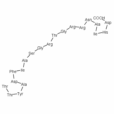 L-threonyl-l-threonyl-l-tyrosyl-l-alanyl-l-alpha-aspartyl-l-phenylalanyl-l-isoleucyl-l-alanyl-l-serylglycyl-l-arginyl-l-threonylglycyl-l-arginyl-l-arginyl-l-asparaginyl-l-alanyl-l-isoleucyl-l-histidyl Structure,99534-03-9Structure