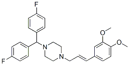 1-[雙(4-氟苯基)甲基]-4-[(E)-3-(3,4-二甲氧基苯基)丙-2-烯基]哌嗪二鹽酸鹽結(jié)構(gòu)式_99661-27-5結(jié)構(gòu)式