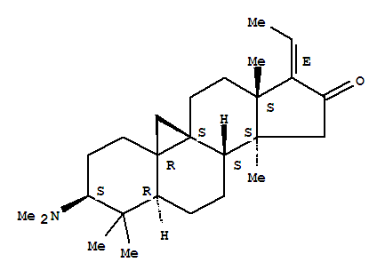 (3beta,5alpha,17E)-3-(二甲基氨基)-4,4,14-三甲基-9,19-環(huán)孕甾-17(20)-烯-16-酮結(jié)構(gòu)式_10088-21-8結(jié)構(gòu)式