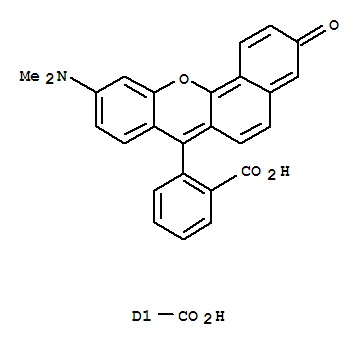 Benzenedicarboxylic acid, 2(or 4)-[10-(dimethylamino)-3-oxo-3h-benzo[c]xanthen-7-yl]- Structure,126208-12-6Structure