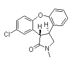 Trans-11-chloro-2,3,3a,12b-tetrahydro-2-methyl-1h-dibenz-[2,3:6,7]-oxepino-[4,5-c]-pyrrol-1-one (asenapine base) Structure,129385-59-7Structure