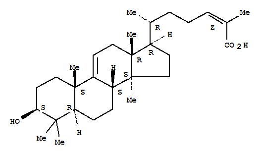 3-Hydroxylanost-9(11),24-dien-26-oic acid Structure,129724-83-0Structure