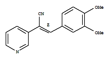 (Z)-3-(3,4-二甲氧基苯基)-2-吡啶-3-基丙-2-烯腈結(jié)構(gòu)式_149286-90-8結(jié)構(gòu)式