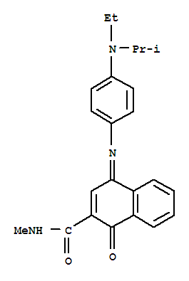 4-[[4-[乙基(1-甲基乙基)氨基]苯基]亞氨基]-1,4-二氫-N-甲基-1-氧代-2-萘羧酰胺結構式_161358-44-7結構式