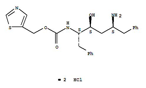 Carbamic acid, [(1S,2S,4S)-4-amino-2-hydroxy-5-phenyl-1-(phenylmethyl)pentyl]-, 5-thiazolylmethyl ester, dihydrochloride Structure,162990-03-6Structure