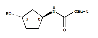 Trans tert-butyl (3-hydroxycyclopentyl)carbamate Structure,207729-04-2Structure