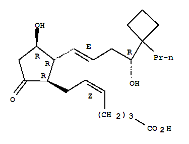 (5Z)-7-[(1R,2R,3R)-3-羥基-2-[(1E,4R)-4-羥基-4-(1-丙基環(huán)丁基)-1-丁烯-1-基]-5-氧代環(huán)戊基]-5-庚烯酸結(jié)構(gòu)式_212310-16-2結(jié)構(gòu)式