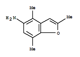 5-Benzofuranamine,2,4,7-trimethyl-(9ci) Structure,214683-09-7Structure