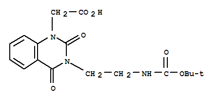 {3-[2-({[(2-Methyl-2-propanyl)oxy]carbonyl}amino)ethyl]-2,4-dioxo-3,4-dihydro-1(2h)-quinazolinyl}acetic acid Structure,215190-30-0Structure