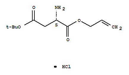 L-天冬氨酸 4-叔丁基 1-(2-丙烯基)酯鹽酸鹽結(jié)構(gòu)式_218938-66-0結(jié)構(gòu)式