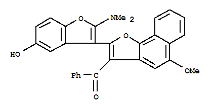 [2-[2-(二甲基氨基)-5-羥基-3-苯并呋喃]-5-甲氧基萘并[1,2-b]呋喃-3-基]苯基-甲酮結(jié)構(gòu)式_221206-37-7結(jié)構(gòu)式