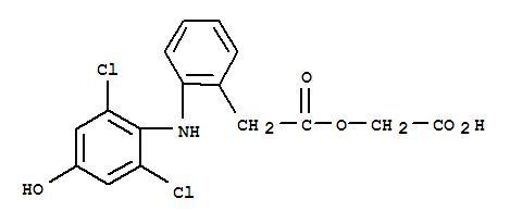 (2-{2-[(2,6-Dichloro-4-hydroxyphenyl)amino]phenyl}acetoxy)acetic acid Structure,229308-90-1Structure