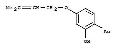 1-[2-羥基-4-(3-甲基-2-丁烯氧基)-苯基]-乙酮結(jié)構(gòu)式_24672-83-1結(jié)構(gòu)式