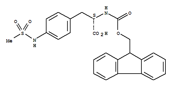 (S)-2-(9H-芴-9-基甲氧基羰基氨基)-3-(4-甲烷磺酰基氨基-苯基)-丙酸結(jié)構(gòu)式_266999-22-8結(jié)構(gòu)式