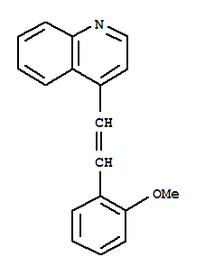 4-[2-(2-甲氧基苯基)乙烯]-喹啉結構式_2859-57-6結構式