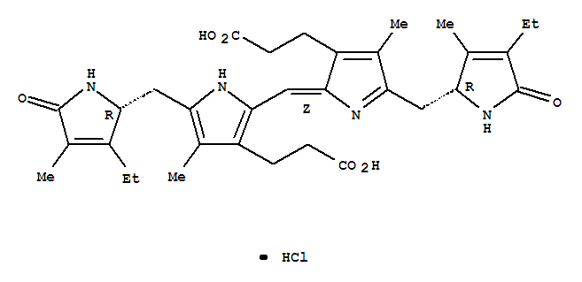 尿膽素Ⅸ鹽酸鹽結(jié)構(gòu)式_28925-89-5結(jié)構(gòu)式