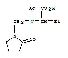 Butanoic acid,2-[acetyl [(2-oxo-1-pyrrolidinyl )methyl ]amino]- Structure,297761-73-0Structure