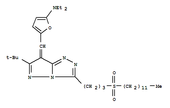  5-[[6-(1,1-二甲基乙基)-3-[3-(十二基磺?；?丙基]-7h-吡唑并[5,1-c]-1,2,4-噻唑-7-基]甲基]-N,N-二乙基-2-呋喃胺結(jié)構(gòu)式_299179-69-4結(jié)構(gòu)式