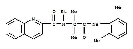 (9ci)-n-[2-[(2,6-二甲基苯基)氨基]-1,1-二甲基-2-氧代乙基]-n-乙基-2-喹啉羧酰胺結(jié)構(gòu)式_304869-49-6結(jié)構(gòu)式