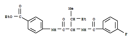 (9ci)-4-[[2-[(3-氟苯甲?；?氨基]-3-甲基-1-氧代戊基]氨基]-苯甲酸乙酯結(jié)構(gòu)式_334830-39-6結(jié)構(gòu)式