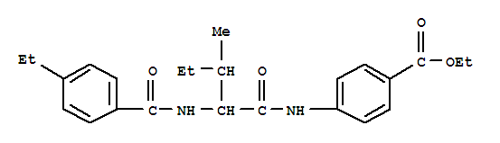 (9ci)-4-[[2-[(4-乙基苯甲?；?氨基]-3-甲基-1-氧代戊基]氨基]-苯甲酸乙酯結(jié)構(gòu)式_334830-49-8結(jié)構(gòu)式