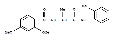 (9Ci)-2,4-二甲氧基-N-[1-甲基-2-[(2-甲基苯基)氨基]-2-氧代乙基]-苯甲酰胺結(jié)構(gòu)式_334944-38-6結(jié)構(gòu)式