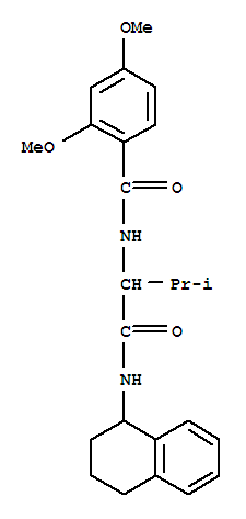 (9ci)-2,4-二甲氧基-n-[2-甲基-1-[[(1,2,3,4-四氫-1-萘)氨基]羰基]丙基]-苯甲酰胺結(jié)構(gòu)式_335034-66-7結(jié)構(gòu)式