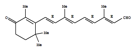 (2Z,4E,6Z,8E)-3,7-二甲基-9-(2,6,6-三甲基-3-氧代-1-環(huán)己烯基)壬-2,4,6,8-四烯醛結(jié)構(gòu)式_33532-44-4結(jié)構(gòu)式