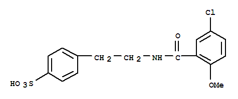 P-[2-[(5-chloro-2-methoxybenzoyl)amino]ethyl]benzenesulfonic acid Structure,33924-53-7Structure