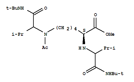 (9Ci)-N6-乙?；?N2,N6-雙[1-[[(1,1-二甲基乙基)氨基]羰基]-2-甲基丙基]-l-賴氨酸甲酯結(jié)構(gòu)式_343930-18-7結(jié)構(gòu)式