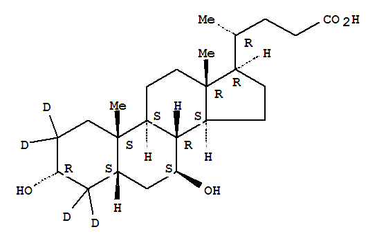 熊去氧膽酸-D4結(jié)構(gòu)式_347841-46-7結(jié)構(gòu)式