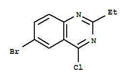 6-溴-4-氯-2-乙基喹唑啉結(jié)構(gòu)式_351426-07-8結(jié)構(gòu)式