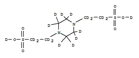 Piperazine-n,n’-bis(2-ethanesulfonic acid)-d18 Structure,352534-95-3Structure