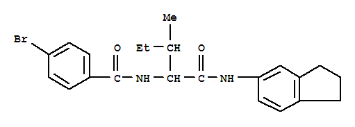 (9Ci)-4-溴-N-[1-[[(2,3-二氫-1H-茚-5-基)氨基]羰基]-2-甲基丁基]-苯甲酰胺結(jié)構(gòu)式_356054-63-2結(jié)構(gòu)式