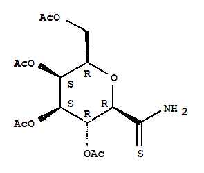 (2R,3s,4s,5r,6r)-2-(acetoxymethyl)-6-carbamothioyltetrahydro-2h-pyran-3,4,5-triyl triacetate Structure,358738-47-3Structure