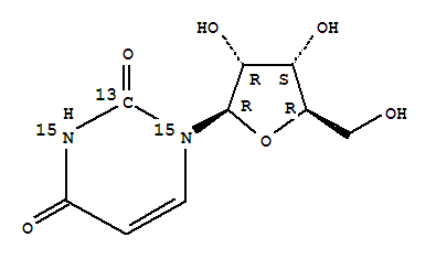 尿苷-2-13c,1,3-15n2結(jié)構(gòu)式_369656-75-7結(jié)構(gòu)式