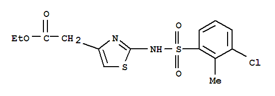 Ethyl 2-(2-{[(3-chloro-2-methylphenyl)sulfonyl]amino}-1,3-thiazol-4-yl)acetate Structure,375844-31-8Structure